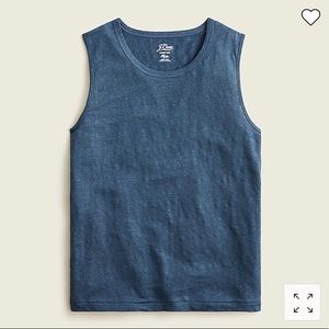 NWT j.crew 2 for price of one.  Navy blue AND army green linen muscle tank